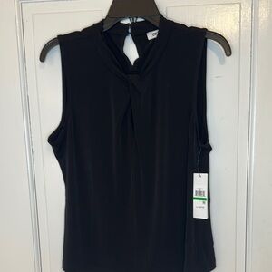 DKNY Black Knot Neck Tank size LP‎ NWT